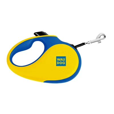 Повідець-рулетка для собак WAUDOG R-leash, малюнок "Colors of freedom", до 25 кг, світловідбивна стрічка