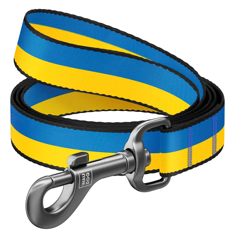 Повідець для собак з нейлону WAUDOG Nylon малюнок "Colors of freedom"