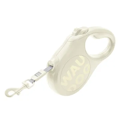Повідець-рулетка для собак WAUDOG R-leash Monochrome White, до 15 кг, світловідбивна стрічка, біла, білий
