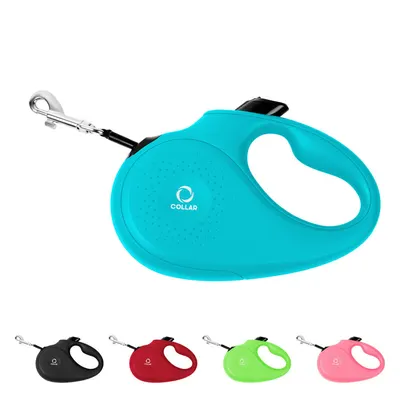 Повідець-рулетка CoLLaR для собак, 25 кг, світловідбивна стрічка, блакитний